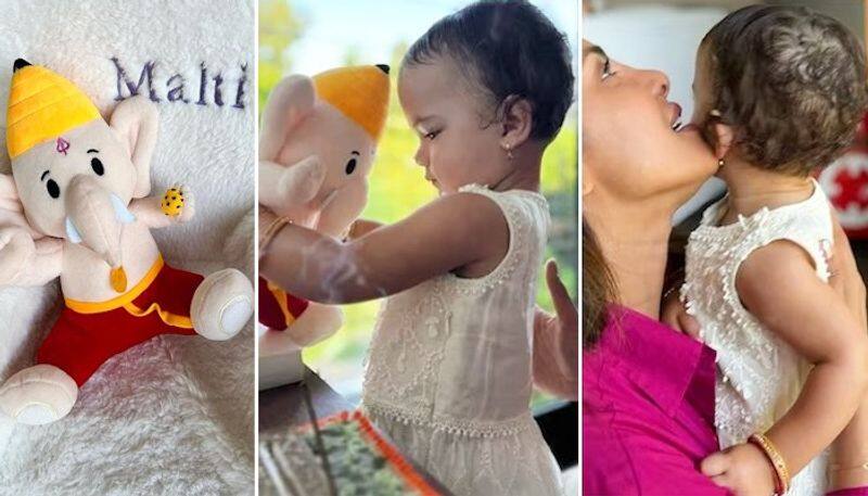 Priyanka Chopra celebrates festival at her home; daughter Malti plays with toy Ganpati (Photos) RBA