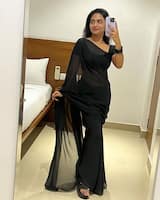 బ్లాక్ శారీలో అదిరిన ‘బిగ్ బాస్’ బ్యూటీ ఫోజులు.. చీరకట్టి మైమరిపిస్తున్న దేత్తడి హారిక