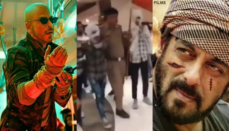 fans of shah rukh khan and salman khan clashed in theatre after srk fans removed tiger 3 posters nsn