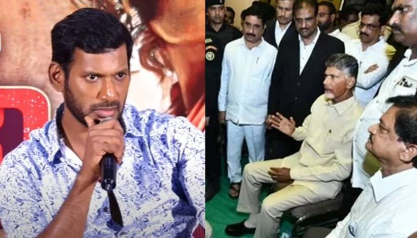 చంద్రబాబుకే ఇలా జరిగితే, సామాన్యుడిగా నాకు భయం వేస్తోంది.. హీరో విశాల్ సంచలన వ్యాఖ్యలు 