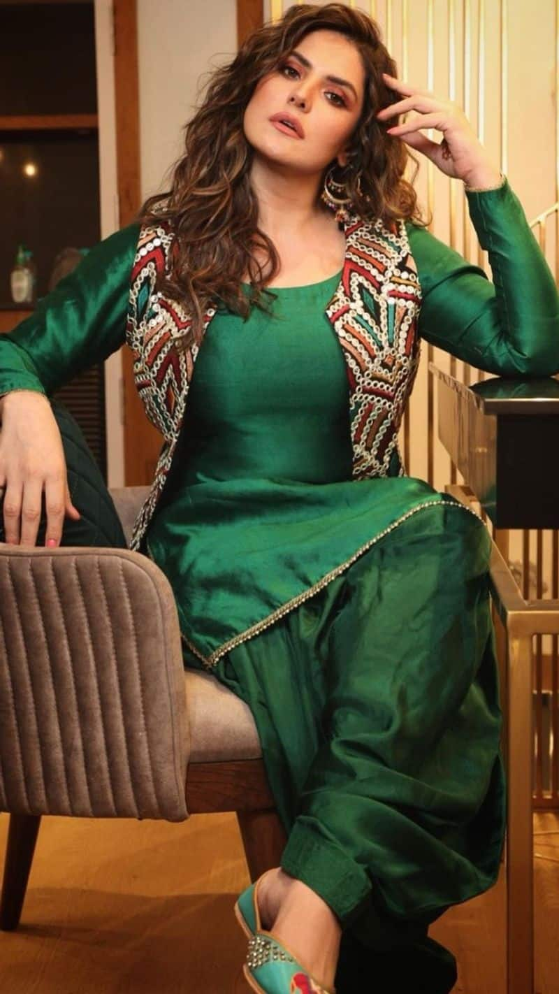 latest suit design zareen khan trendy salwar suit kxa 