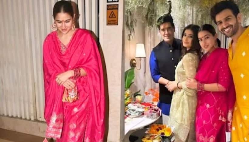 Sara Ali Khan, Kartik Aaryan's happy photos from latter's Ganpati Bappa Darshan spark 'patch-up' rumours