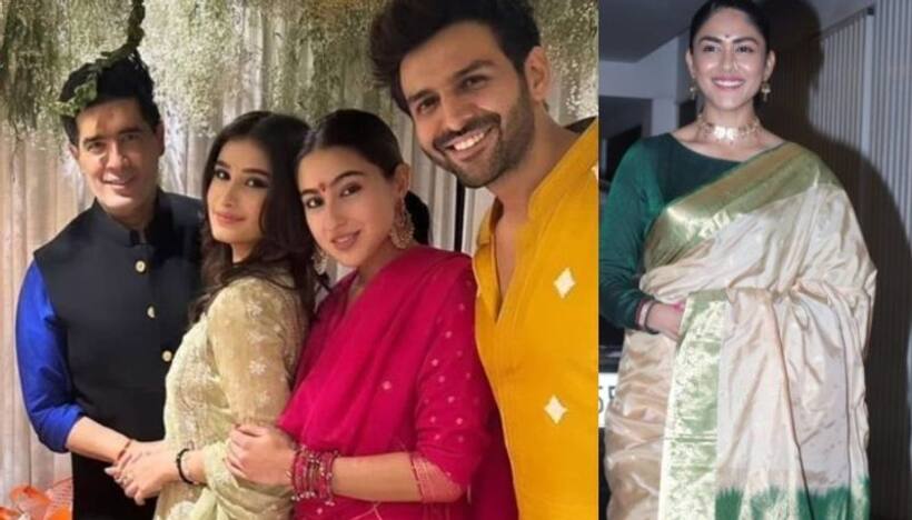 మాజీ ప్రియుడి ఇంట్లో స్టార్ హీరో కుమార్తె సెలెబ్రేషన్స్, మృణాల్ ఠాకూర్ కూడా వెళ్ళిందిగా.. వైరల్ వీడియోస్ 