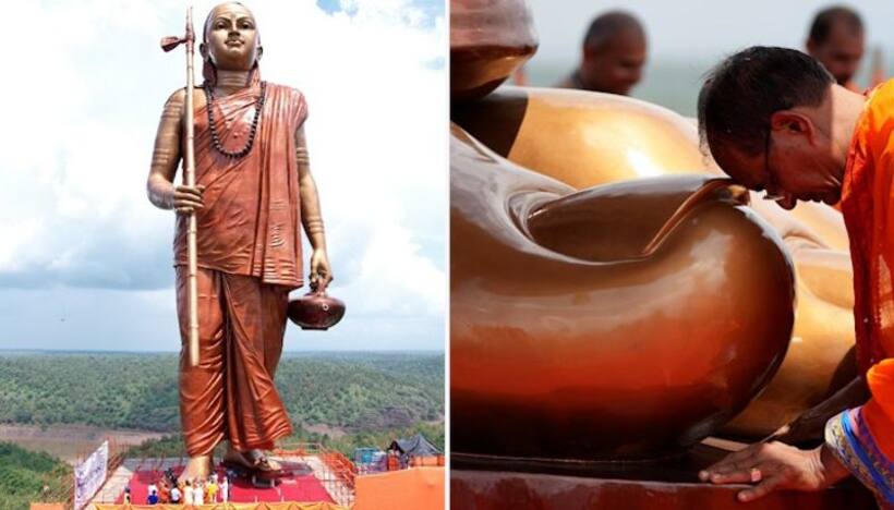 Madhya Pradesh CM Shivraj Singh Chauhan unveils 108-ft tall statue of Adi Shankaracharya