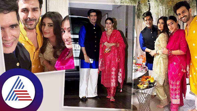 Sara Ali Khan  Kartik Aaryan s happy photos from latter Ganpati Bappa Darshan spark  patch up rumours Rao