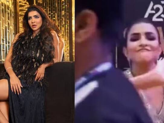 manchu lakshmi beats a person in siima event video goes viral ksr 
