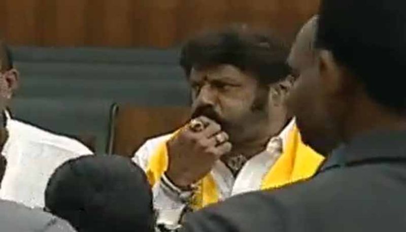  TDP MLA Balakrishna Protest with whistle in AP Assembly lns