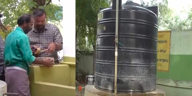 Complaint that human waste was mixed in the water tank of a government school in Dharmapuri district vel