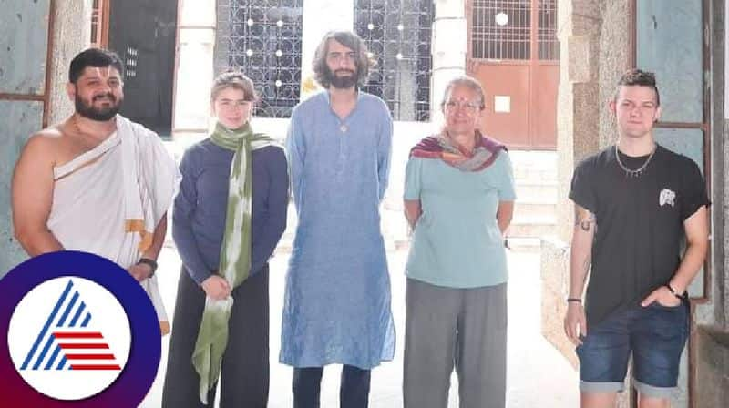 Israeli students who came to chikkamagaluru to learn Sanskrit rav