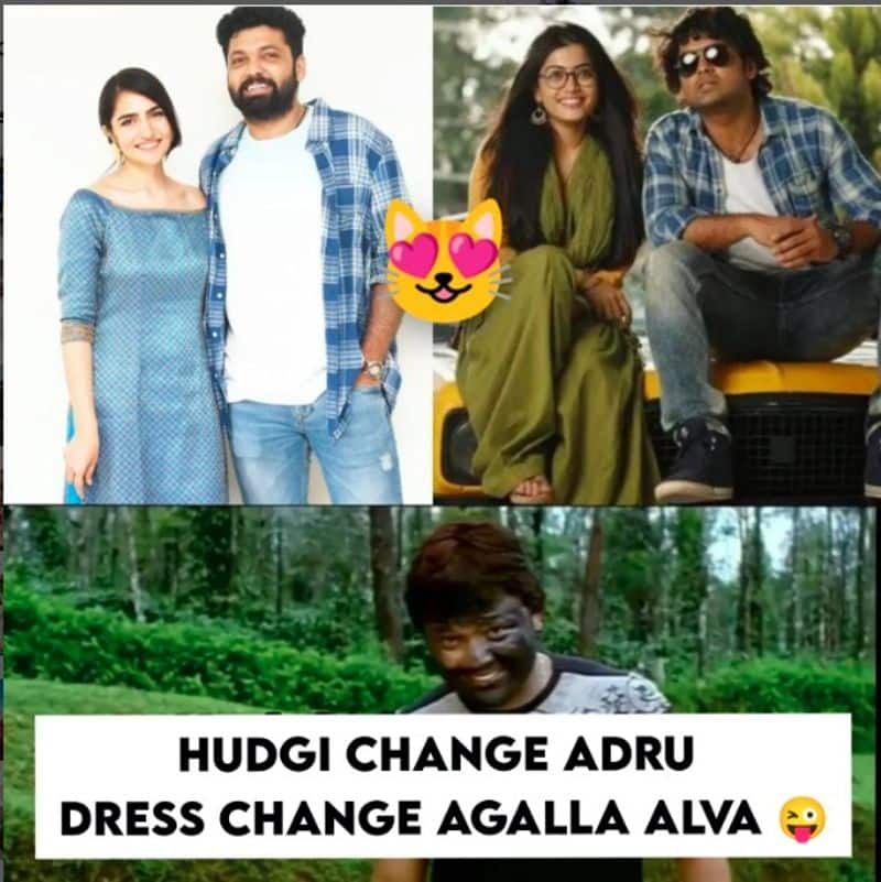 Rakshit Shetty seen wearing same dress with Rashmika Mandanna and Rukmini Vasanth vcs