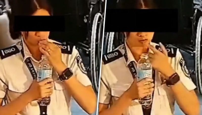 WATCH Philippines airport employee swallows cash allegedly stolen from passenger avv