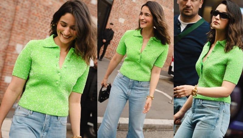 RRR Actress Alia Bhatt Stunning look in trendy outfit NSK