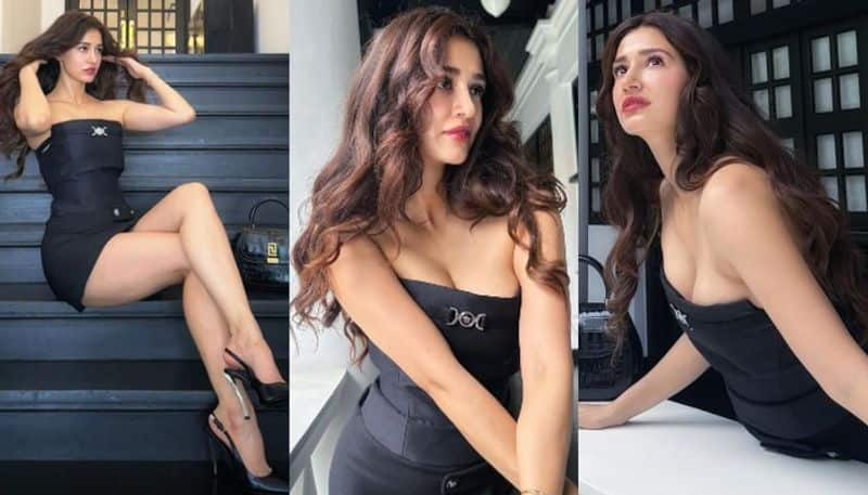 Disha Patani mind blowing stills in black tightfit NSK