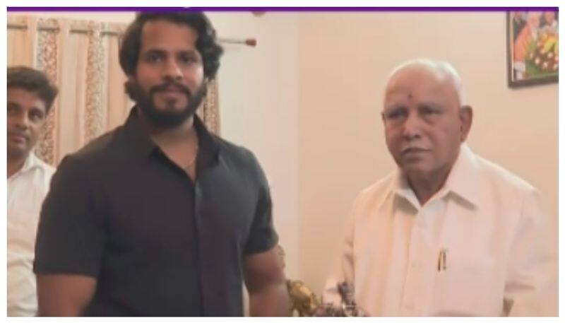 Nikhil Gowda meets BS Yediyurappa nbn