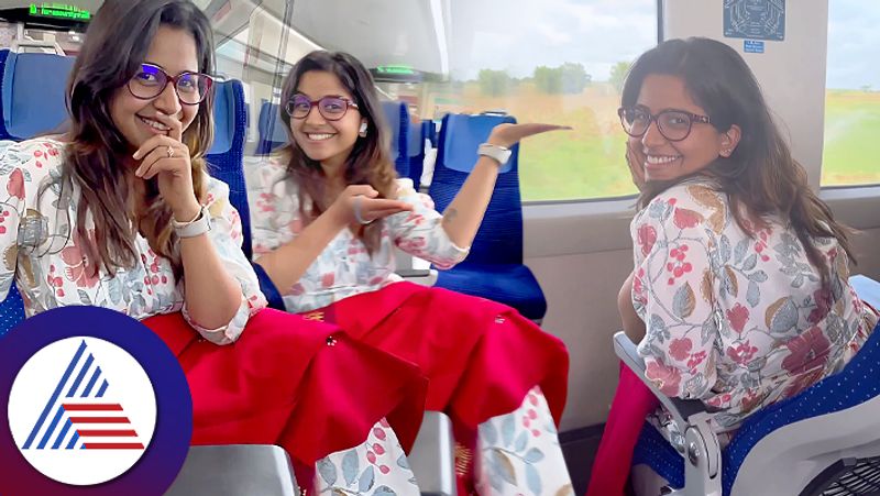 Anchor Anushree has shared a video of her enjoying  in the train