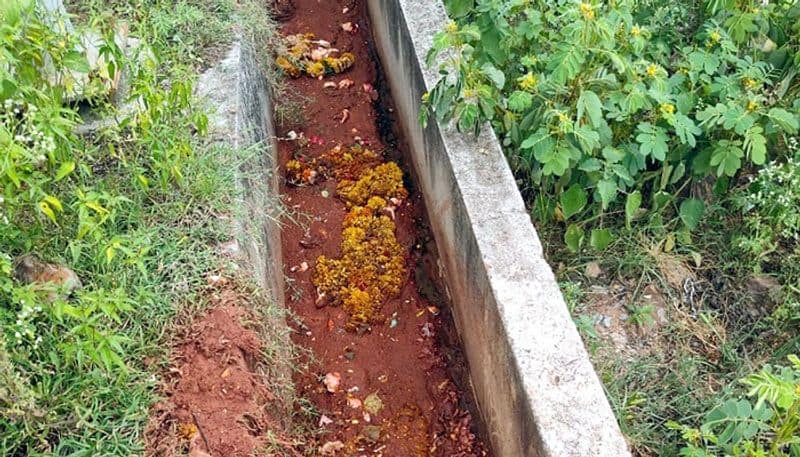 Dissolved Ganesha Idol in Drain at Gajendragad in Gadag grg