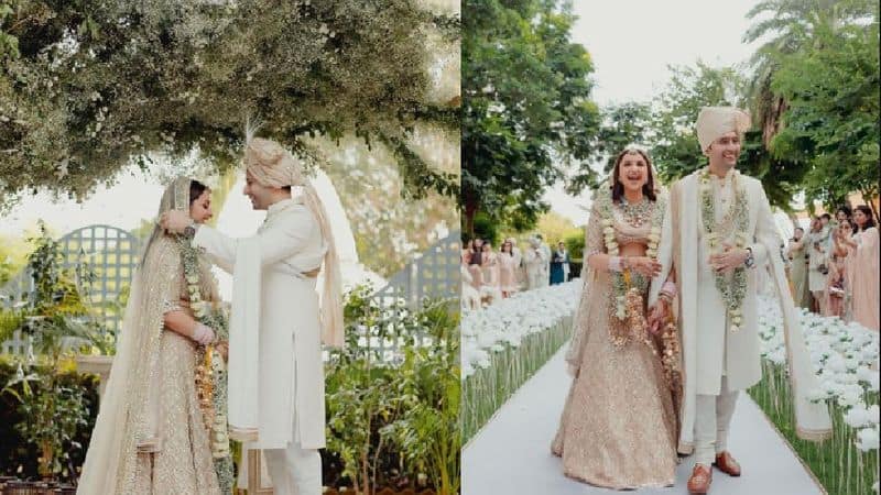 Bollywood actress Parineeti and AAP MP Raghav Chadha wedding Beautiful photos of the newly wed couple akb