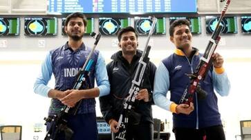 Jaipur boys divyansh, aishwary, and rudraksh made record in asian game shooting sports ZKAMN