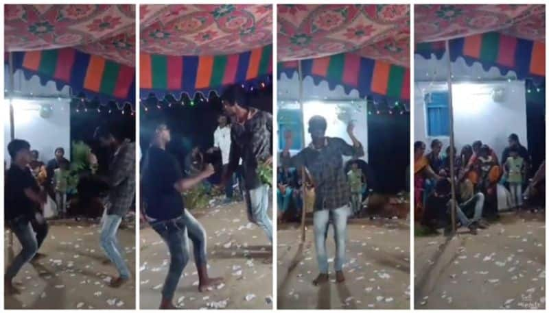 Video of a young man who danced during the Ganesha Chaturthi celebration fell down and died bkg 