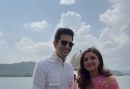 parineeti chopra first public look after wedding with husband raghav chaddha  ZKAMN