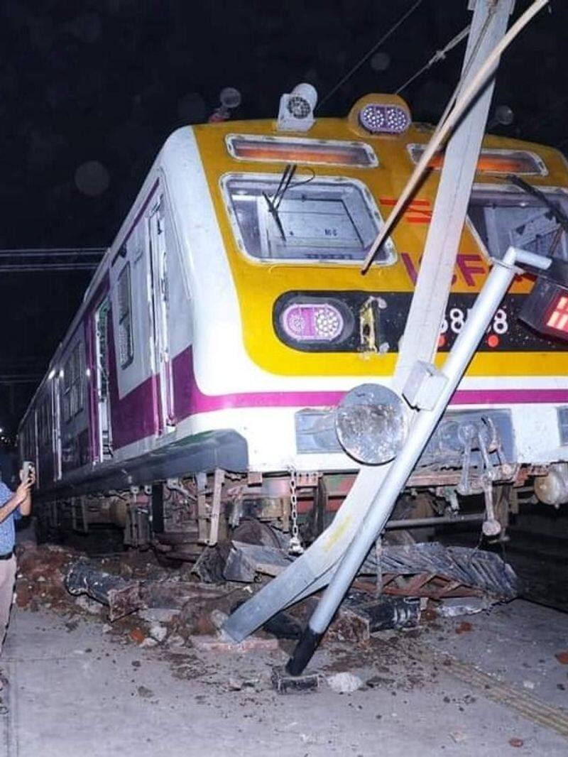 UP Mathura  EMU engine broke the stopper and climbed onto the platform, OHE wire broken, many trains affected ZKAMN