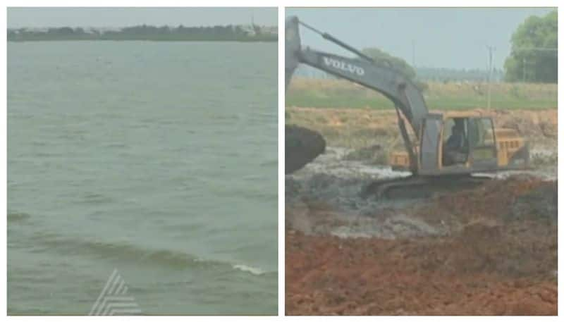 Development work in Kolaramma lake of kolar nbn