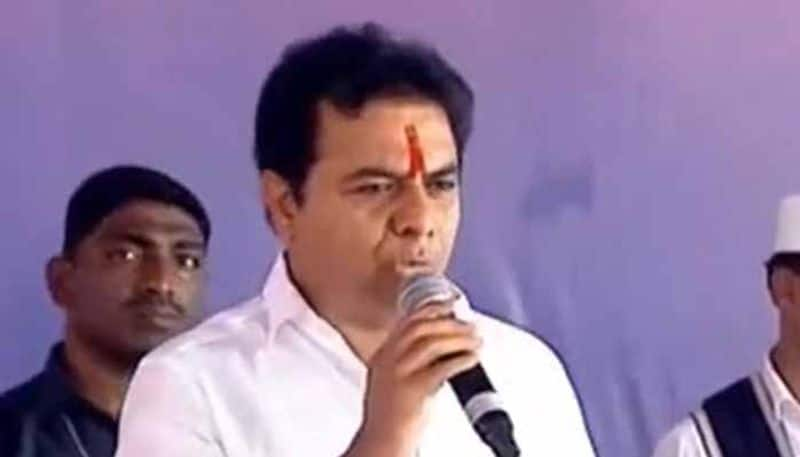 Deeksha Divas : Tension at Telangana Bhavan, KTR participates - bsb