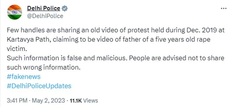 Old video of father and daughter protest in delhi goes viral with misleading captions Fact check jje 