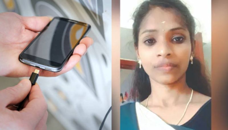 woman killed as mobile phone explodes while charging in Thanjai Tamil Nadu vkv