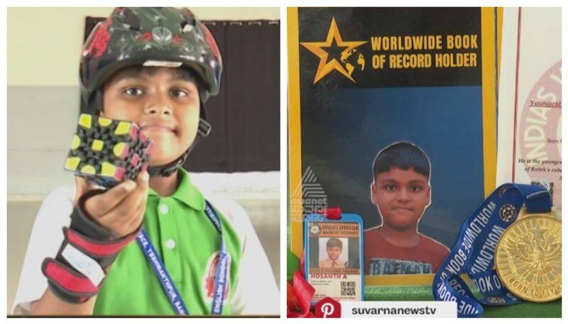 boy made world record in Solving 19 Rubik Cubes nbn