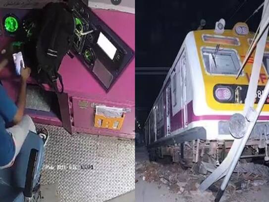 Video operator seen busy on phone before Train climbs platform at Mathura station ksm