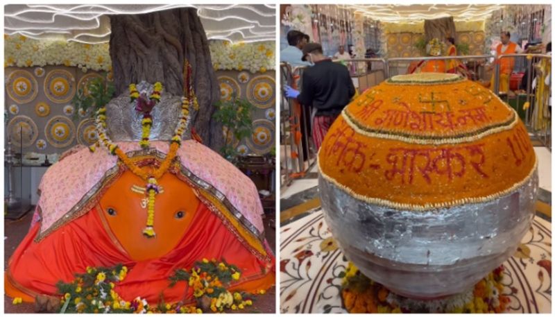 Devotees offered 1101 kg Ladu to Ganesha in Nagpur bkg