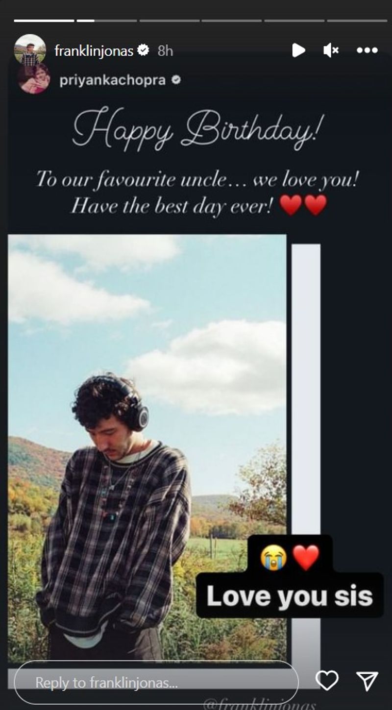 Priyanka Chopra wishes Nick Jonas’ younger brother Franklin Jonas on