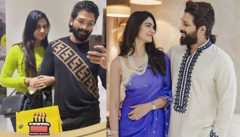 భార్య కౌగిలిలో పుష్పరాజ్ అరెస్ట్.. బన్నీకి స్నేహ రొమాంటిక్ ముద్దు, ఇంటర్నెట్ షేక్ చేస్తున్న పిక్ ఇదిగో 