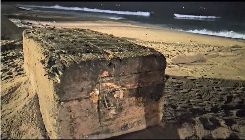 huge wreck washed up on the coast of Visakhapatnam - bsb