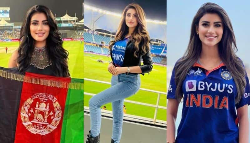 Afghan mystery girl celebrates team win against England ram