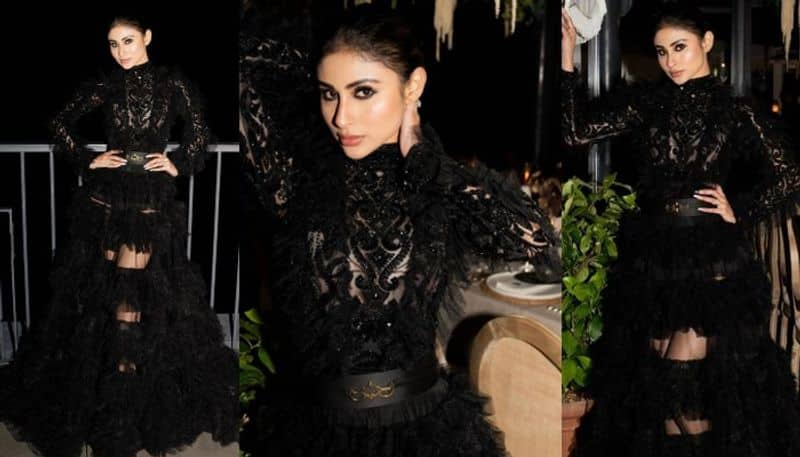 Bollywood Actress Mouni Roy Stunning Stills in black outfit NSK