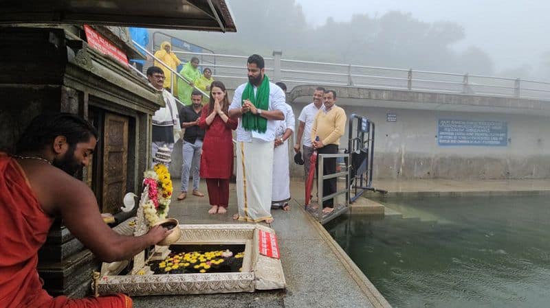 Abhishek Aviva special pooja in Talakaveri nbn