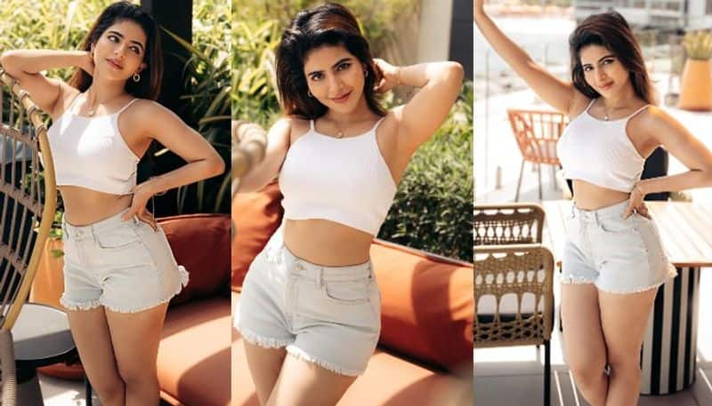 Actress Iswarya Menon stunnig stills in mini dress NSK