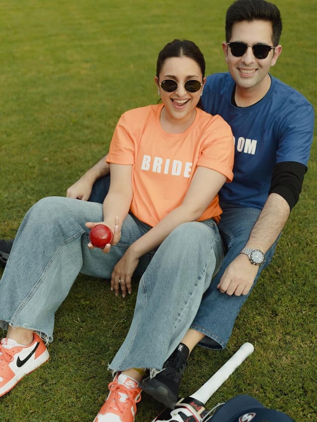 Cricket match between Parineeti Chopra and Raghav Chadha this team won the match rps