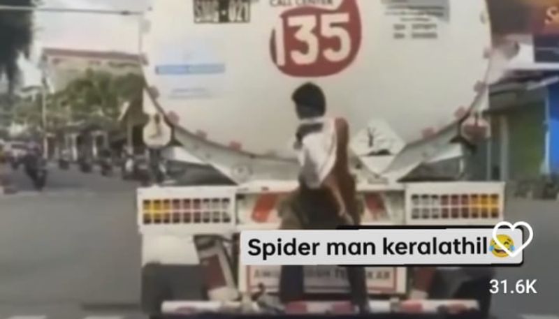 viral video of Spiderman not from Kerala here is the truth fact check jje