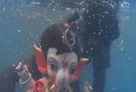 minor boy drowned in sea during ganpati visaharjan saved by ganpati wooden frame under water ZKAMN