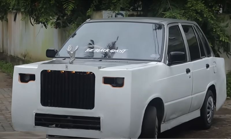 Kerala PUC student convert maruti 800 car to rolls Royce car with just rs 45000 ckm