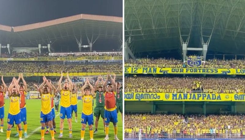 football ISL 2023-24: Kerala Blasters' players join fans in unique celebration after win over Jamshedpur FC - WATCH snt