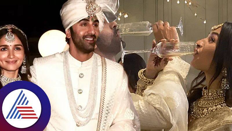 Bollywood actress Alia bhatt shares pic of having drinks with ranbeer kapoor on her wedding rao