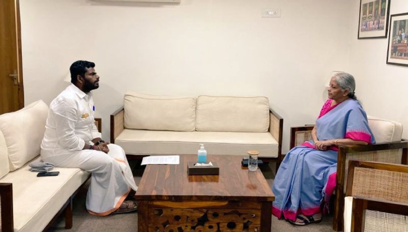 Tamilnadu BJP Leader K Annamalai met Finance Minister Nirmala Sitharaman in delhi ans