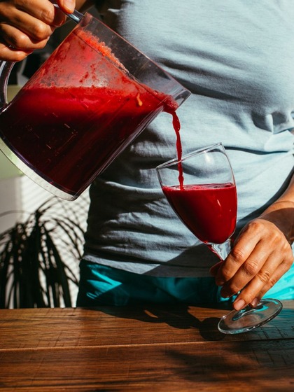 Peel and wash a medium-sized beetroot