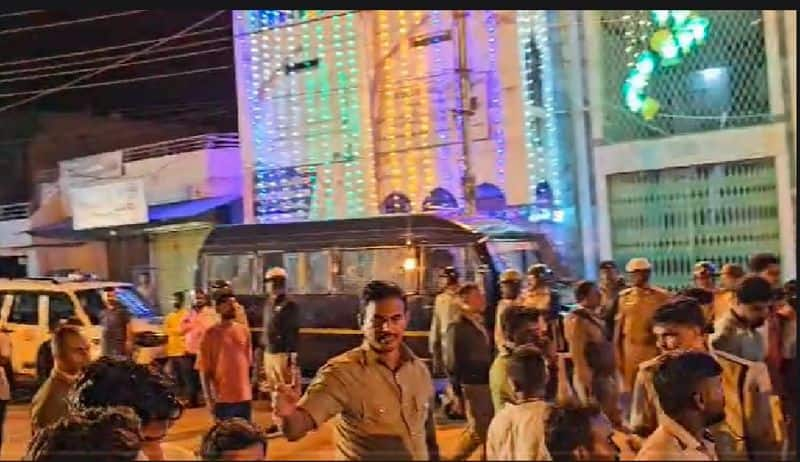 Chaos during Ganeshotsava  under tight security at koppal police rav