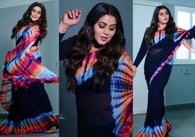 పూర్ణ ఈజ్ బ్యాక్... పలుచని చీరలో నడుము వంపులు చూపిస్తూ గ్లామరస్ ఫోటో షూట్!