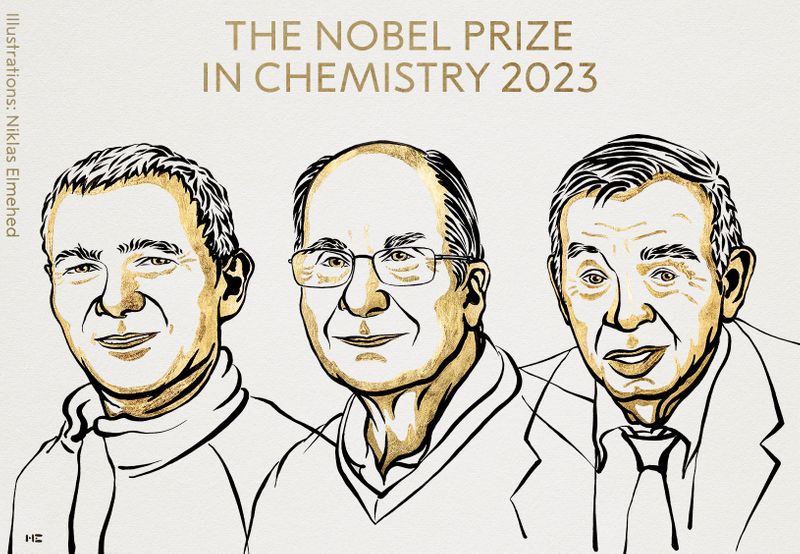 Nobel Prize in Chemistry 2023 awarded to Moungi G. Bawendi, Louis E. Brus and Alexei I. Ekimov sgb